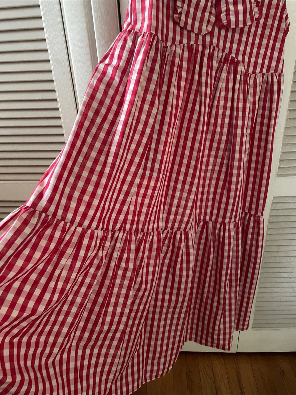 Sister Jane Stables Gingham Bow Midi Dress Sz S - Picture 4 of 6